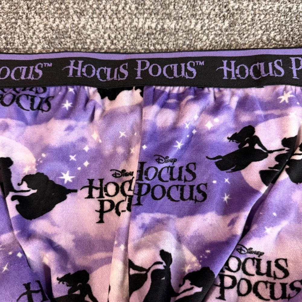 Disney Hocus Pocus Pajama Pants Womens Medium Purple Sanderson Sisters Sleepwear - Picture 5 of 5